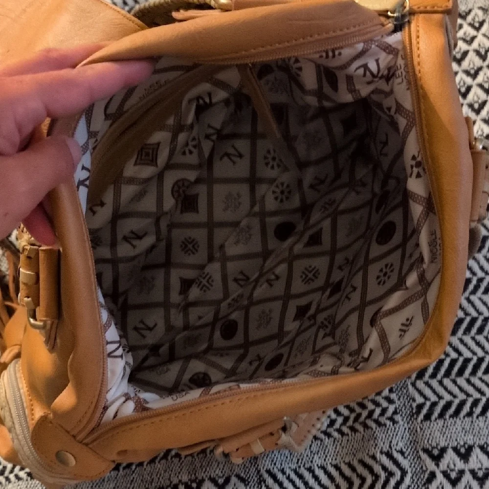Nicole Lee Tan Shoulder Bag with Artisanal Craftsmanship - Picture 6 of 14